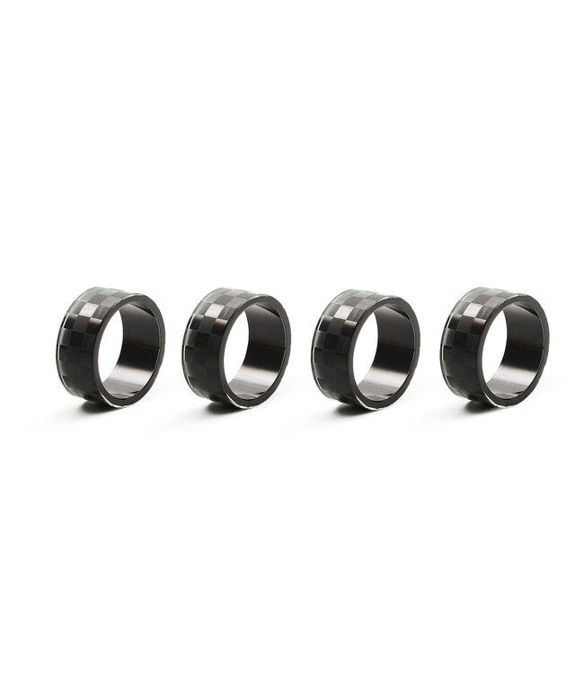 MACKENZIE CHILDS Check Napkin Rings - Sold as Set