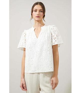Faye Rain or Shine Eyelet Top