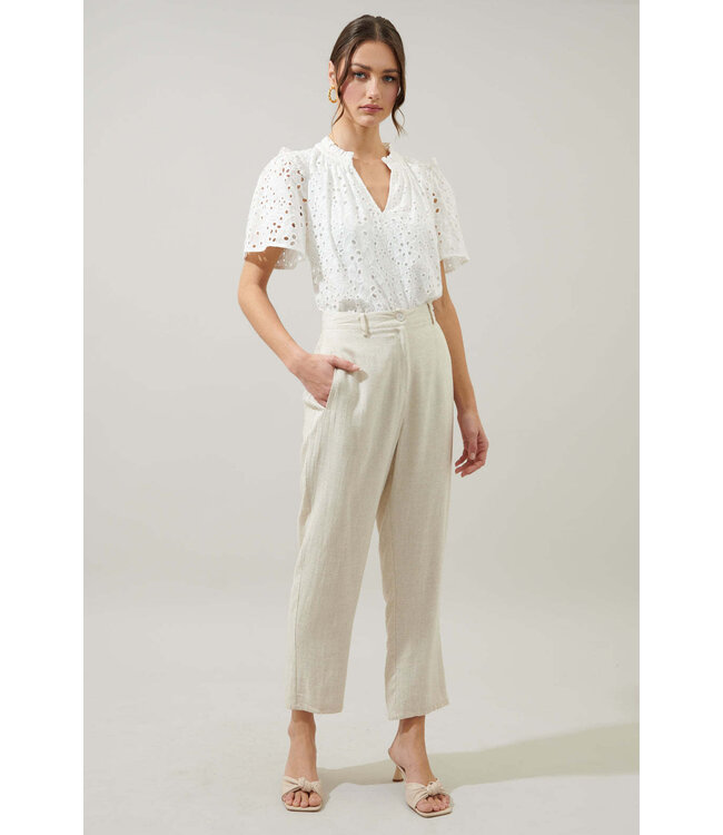 Faye Rain or Shine Eyelet Top