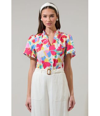 Yani Floral Barcy Smocked Top