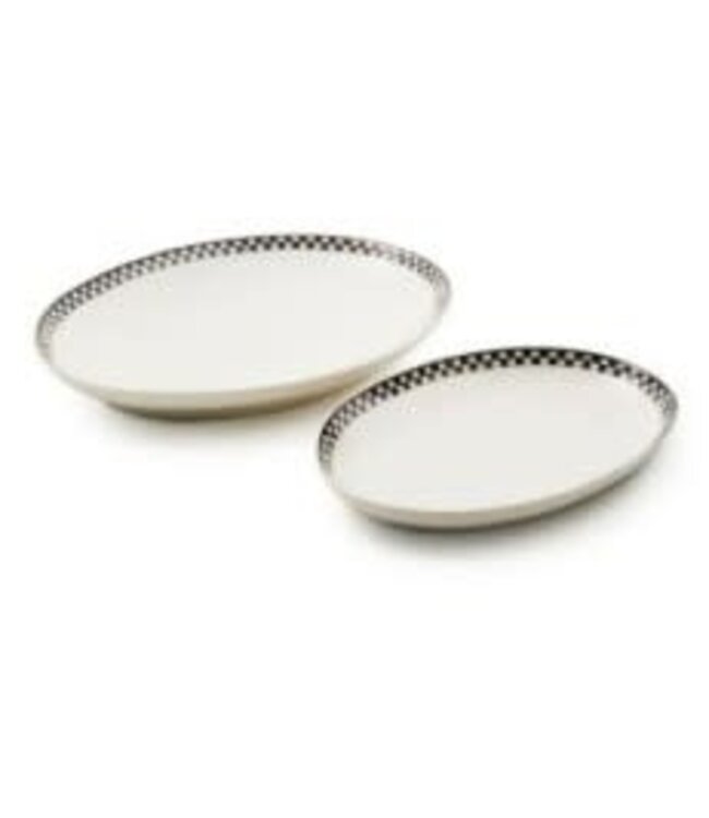MACKENZIE CHILDS Courtly Check Everyday Oval Platters