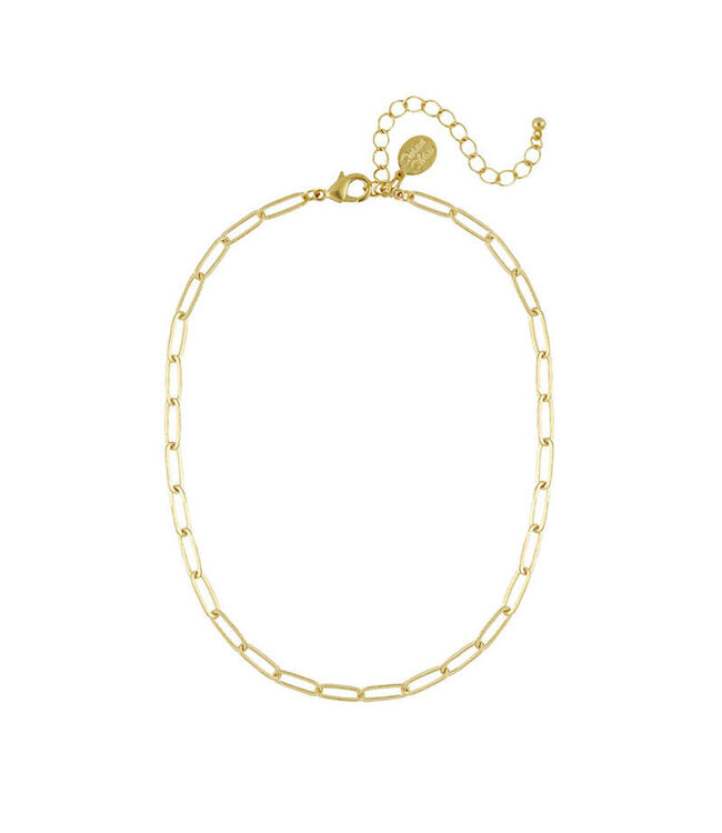 SUSAN SHAW Basic Paperclip Chain Necklace - Medium