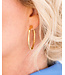 SUSAN SHAW Gold Bamboo Hoop Earrings
