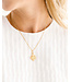 SUSAN SHAW Gold Multi Cross On Beaded Chain Necklace