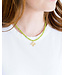 SUSAN SHAW Light Green Alys Cross Necklace