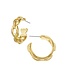 SUSAN SHAW Small Gold Chain Circle Hoop Earrings
