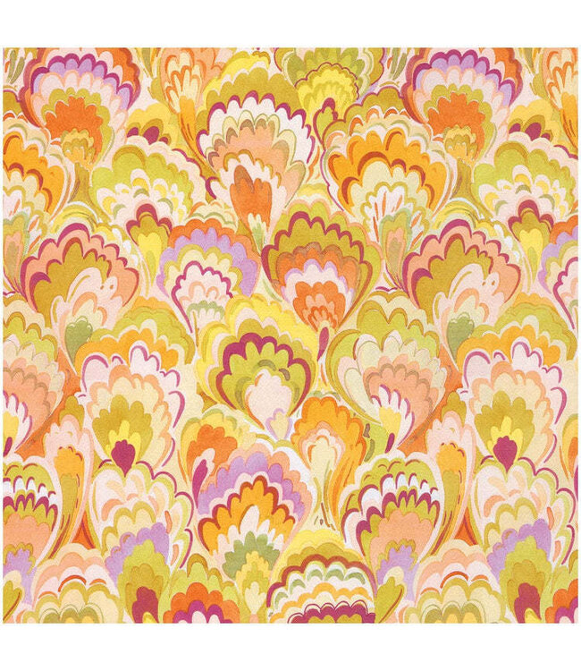Marbled Ceramica Raspberry & Chartreuse Gift Wrap