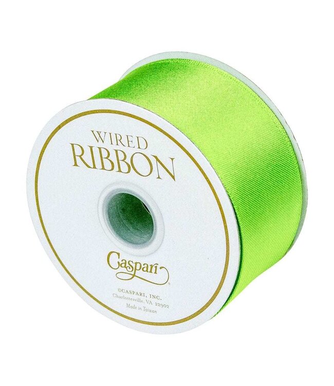 Solid Satin Wired Citron Ribbon