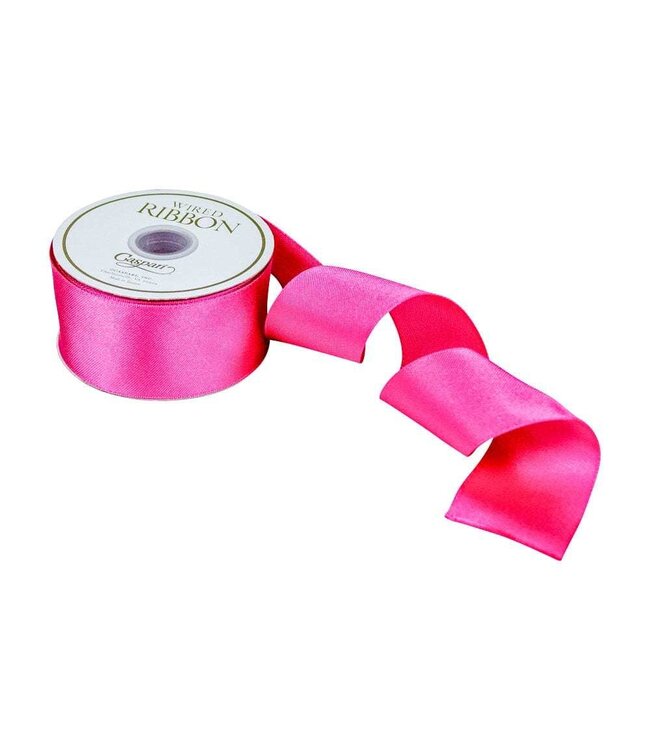 Solid Satin Bright Fuchsia Ribbon