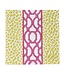 Luncheon Napkins Knots And Spots Green & Fuchsia