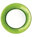 Linen Border Dinner Plate Moss Green