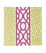 Luncheon Napkins Knots And Spots Green & Fuchsia