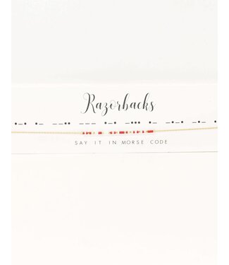 DOT & DASH Razorbacks Necklace