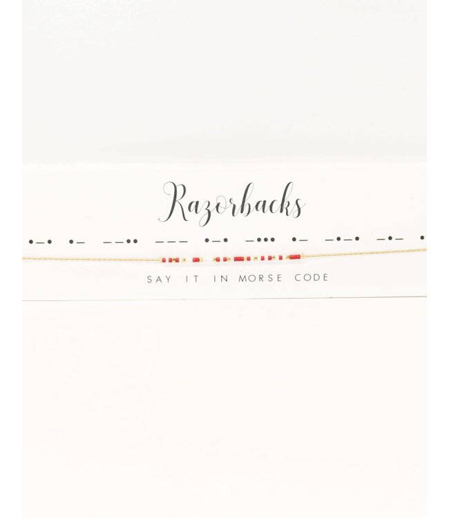 DOT & DASH Razorbacks Necklace