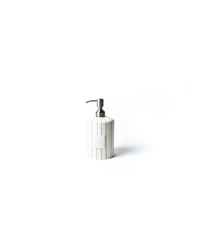 HAPPY EVERYTHING Stone Skinny Stripe Mini Cylinder Soap Pump