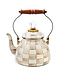 MACKENZIE CHILDS Mocha Check 2 Quart Tea Kettle
