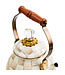 MACKENZIE CHILDS Mocha Check 2 Quart Tea Kettle