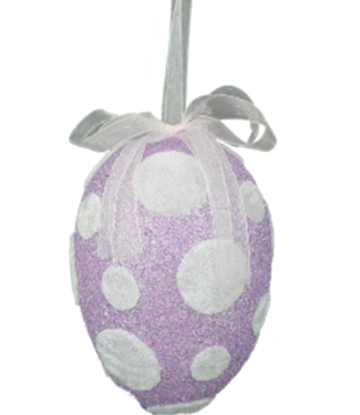 Polkadot Egg Ornament Lavender