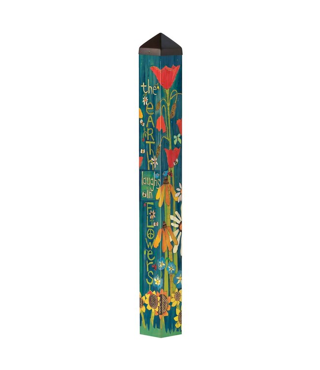 Earth Laughs in Flowers 40" Art Pole