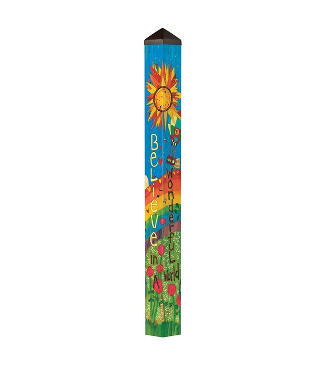 Believe in a Wonderful World 60" Art Pole