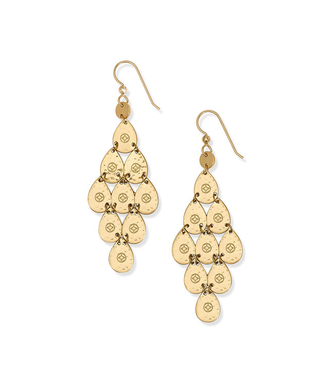 BRIGHTON Palm Canyon Teardrop French Wire Earrings Gold