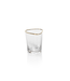 Aperitivo Triangular Double Old Fashioned Glass - Clear with Gold Rim
