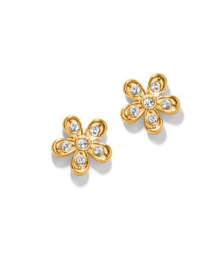 BRIGHTON Enchanting Flower Gold Post Earrings