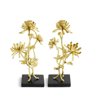 MICHAEL ARAM Dahlia Tall Candleholders S/2