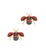 Bee With Pearl Stud Earring