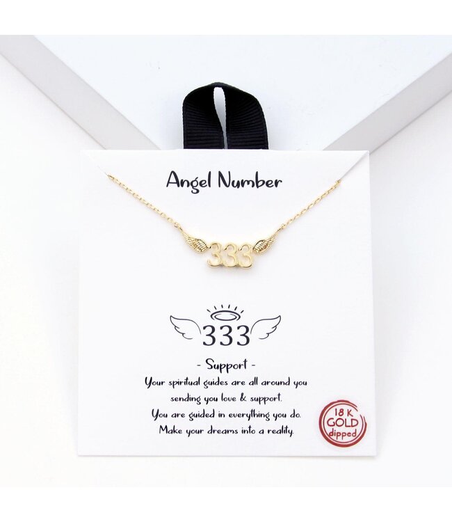 Angels Number Necklace - Gold