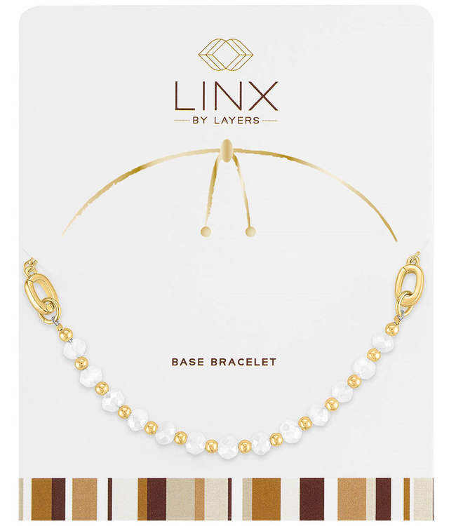 Gold White Facet LINX Base Bracelet