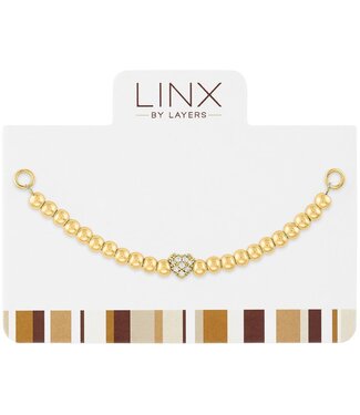 Gold Ball & Decorative CZ Heart LINX Add-on