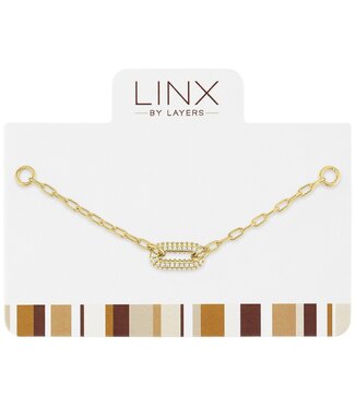 Gold CZ Link Paperclip LINX Add-on