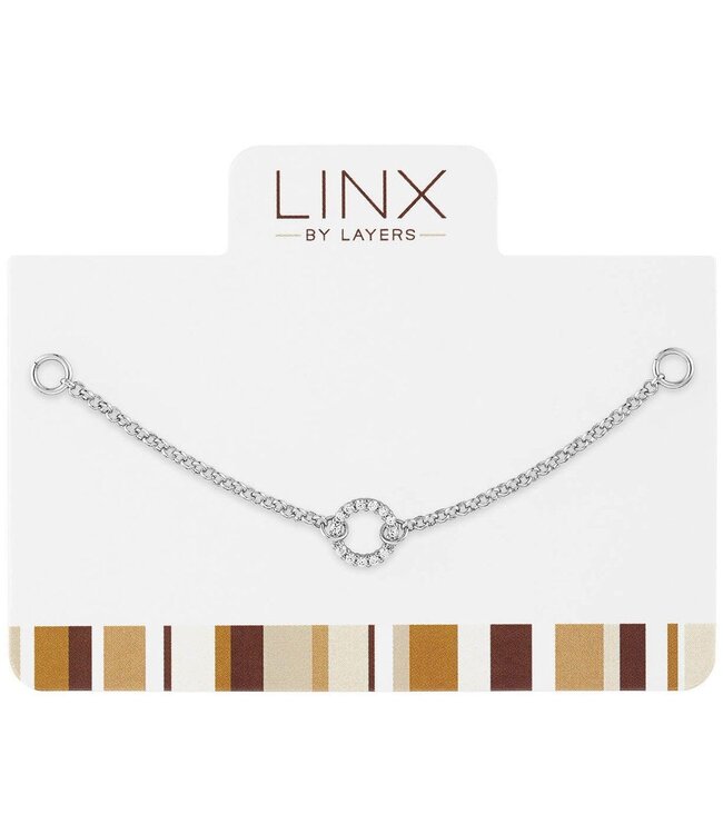 Silver Open CZ Circle LINX Add-on