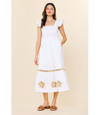 Marie Cutout Embroidery Top