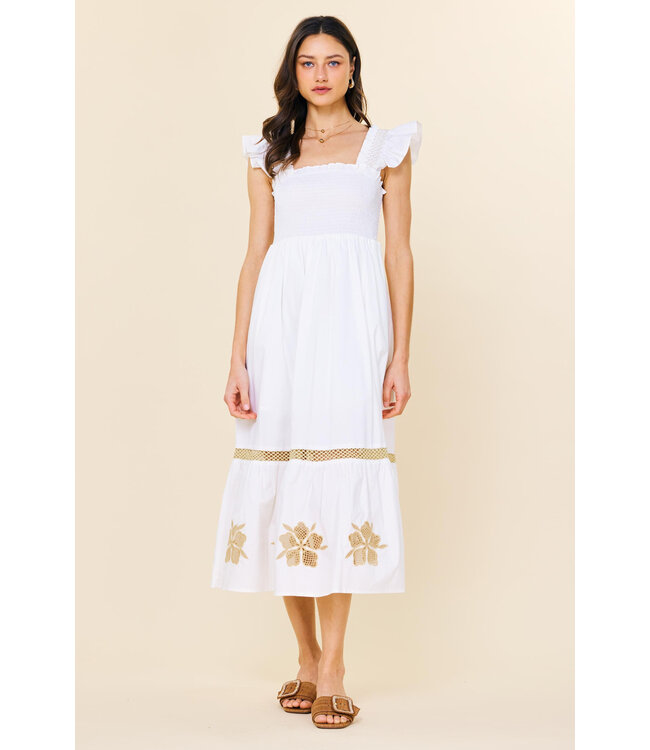Marie Cutout Embroidery Top