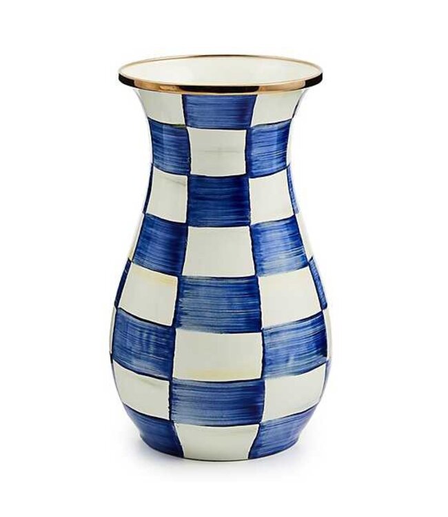 MACKENZIE CHILDS Royal Check Enamel Vase - Tall