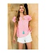 Megan Pattern Flutter Sleeve Top