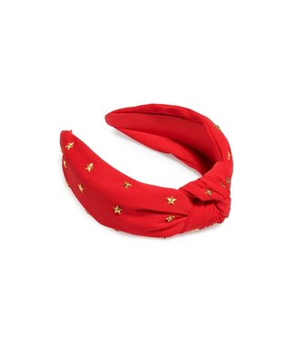 Stars Knotted Headband  - Red