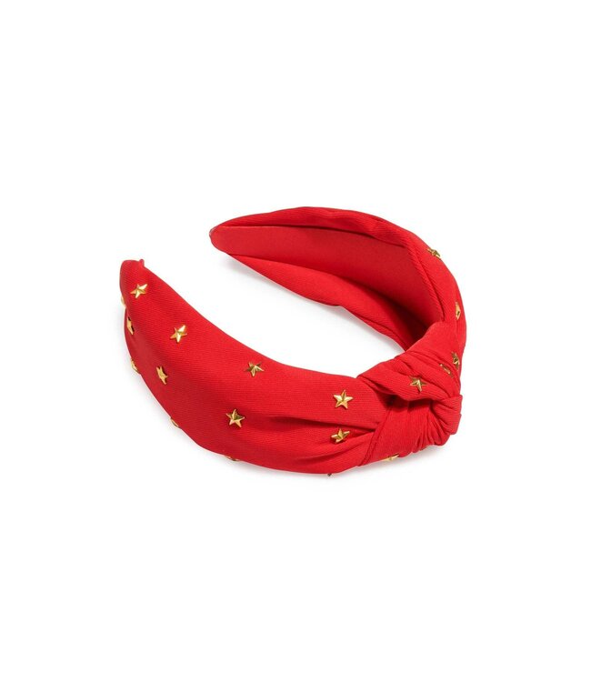 Stars Knotted Headband  - Red