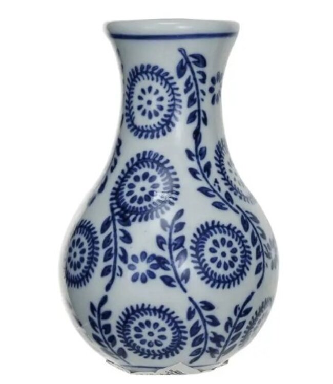 Hand-Stamped Stoneware Vase