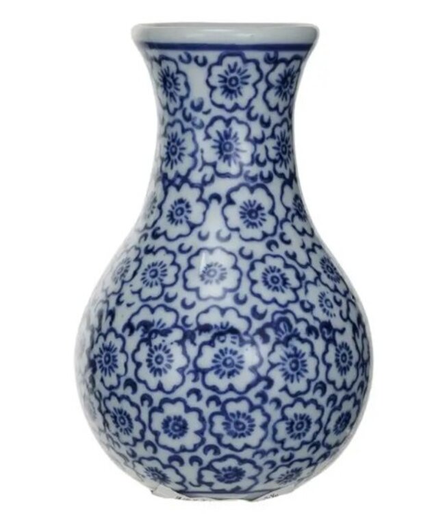 Hand-Stamped Stoneware Vase