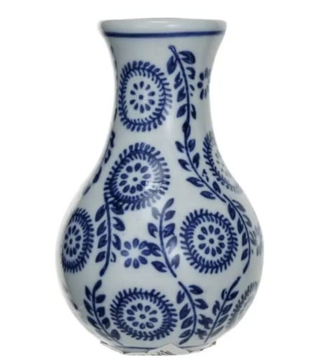 Hand-Stamped Stoneware Vase