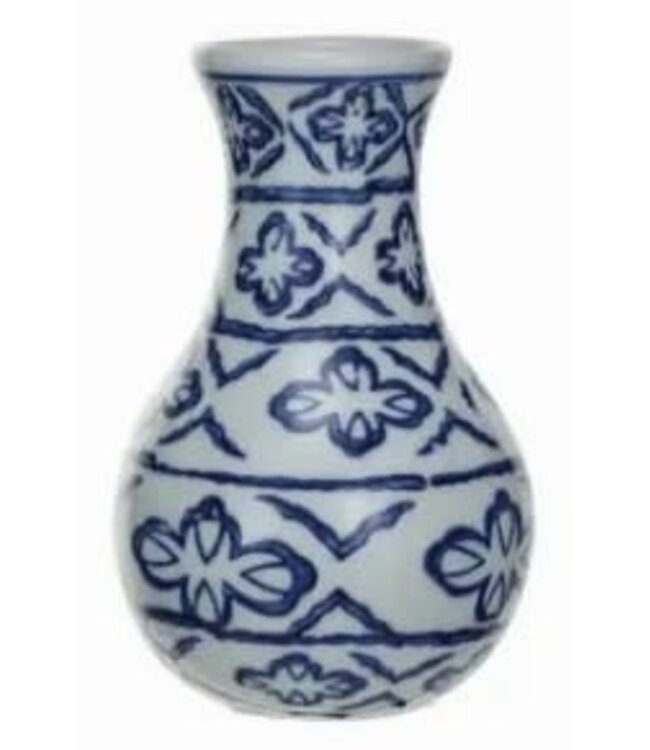 Hand-Stamped Stoneware Vase