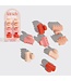KITSCH Recycled Mini Cloud Clips 8pc Set - Cherry Blossom