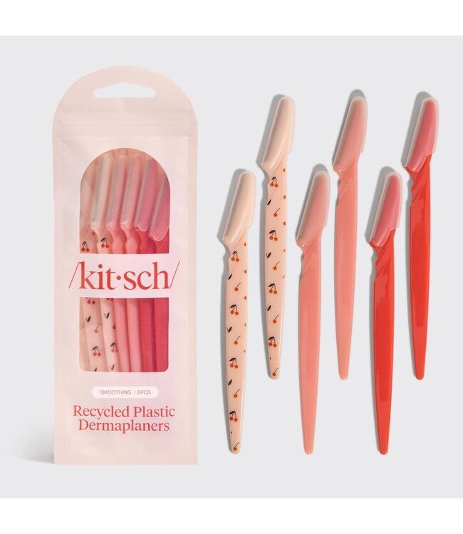 KITSCH Recycled Plastic Dermaplaners Set - Cherry Blossom