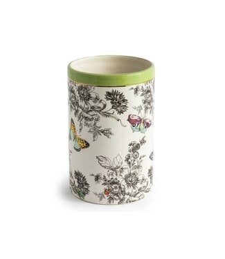 MACKENZIE CHILDS Butterfly Toile Vase - Short