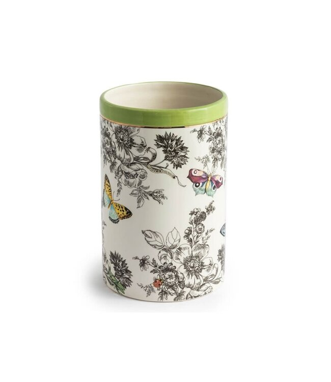 MACKENZIE CHILDS Butterfly Toile Vase - Short