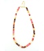 Adjustable Necklace Rose Warm Hues Gemstone Colorblock