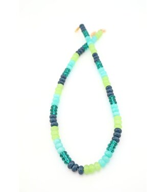 Adjustable Necklace Sophia Blue/Green Colorblock Multicolor